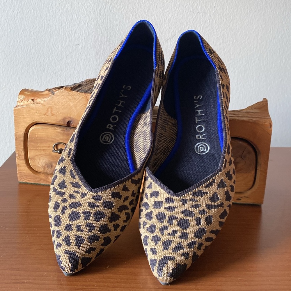 Rothy's The Point Leopard Pointed Flats